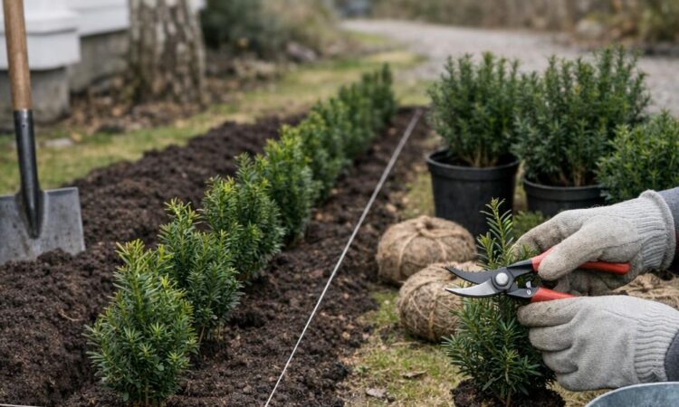 Barlind hekk: planting, beskjæring og plantetetthet