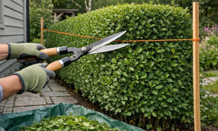 Beskjæring av ligusterhekk